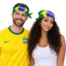 Bandana, Brazilian Flag, Triangular Scarf, World Cup Fan, Stadium Accessory, Unisex - Multicolor - View 4