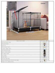 Detachable & Modular Pet Rabbit Cage With Tray, Easy To Clean, Suitable For Rabbits, Guinea Pigs And Other Small Pets - Multicolor - View 13