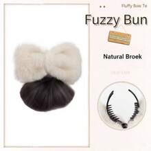 蓬松蝴蝶结发髻爪夹假发，蓬松发圈发髻器，发饰 - 彩色 - 查看 11