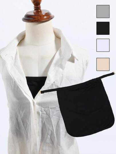 1pc/2pcs Women Casual Solid Color Adjustable Anti-Flashing Concealer Detachable Fake Collar, Suitable For Camisole, Dress