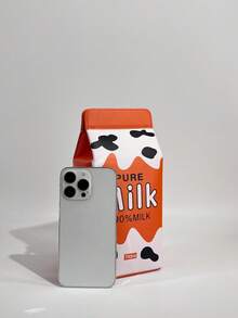 Túi đeo chéo hình hộp sữa thời trang với chữ cái và họa tiết bò sữa, có dây đeo rời và khóa kéo, túi đeo vai tiện dụng phù hợp cho du lịch và sử dụng hàng ngày, túi xách vuông họa tiết dâu tây. - trái cam - Xem 4