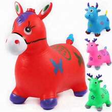 Cheap Inflatable PVC Ride-On Deer Toy For Kids, Cute Animal Toys - Green - View 2