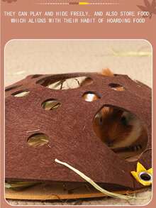 1pc Guinea Pig Hidden Nest Bed, Tunnel Maze Hidden House, Pet Hidden Tunnel, Digging Toy Mat, Hamster Maze Mat, Hamster Play And Hidden House, Multi-Hole Small Pet Nest, Squirrel Maze Tunnel, Small Pet Round House, Felt Multi-Hole Maze, Small Pet Toy. Let Your Hamster Enjoy Happy Playtime In The Game! - View 7