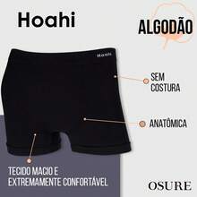4-Pack HOAHI Men's Boxer Briefs, 94% Cotton, Seamless, For Everyday Comfort - White Gray Navy Black - View 4