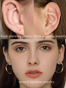 16Pcs Dainty Aesthetic Eyebrow Piercing Jewelry Set With Zirconia Charms For Women Daily Wear & Holiday Gift - Multiple Styles - View 3