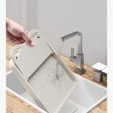 Kitchen Household Pot Rack, Countertop Multi-Functional Vertical Lid Storage Rack Rack - Classic Black - View 5