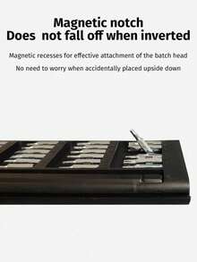 25合1迷你螺丝刀套装，包含一字和十字螺丝刀头 - 适用于电子产品、手机、电脑、眼镜、手表和珠宝维修 - 耐用塑料材质，无需电池，精密工具套装|紧凑型螺丝刀套装|耐用塑料手柄 - 普通塑膠25件套裝-黑色 - 查看 3