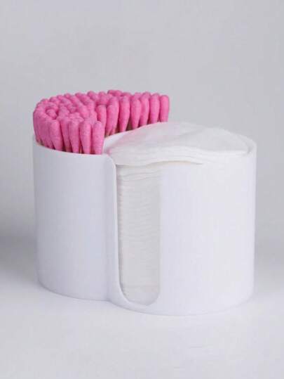 2-In-1 Swab And Makeup Remover Pad Storage Box Can Store Both Swabs And Makeup Remover Pads Simultaneously, Preventing Cross-Contamination And Maintaining Hygiene. Its Compact And Lightweight Design Saves Space. Suitable For Bathrooms And Vanities, It Can Also Be Used To Store Other Small Items. Durable And Easy To Clean.