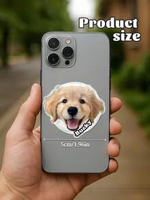 1pc Custom Pet Photo Phone Grip, Personalized Dog With Name, Cute Puppy Phone Grip, Custom Pet Grip Holder, Photo Phone Stand For Your Phone,Personalized Gifts - Multicolor - View 6