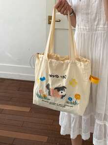 时尚百搭卡通可爱大容量轻便女士手提包休闲钱包 - 彩色 - 查看 2