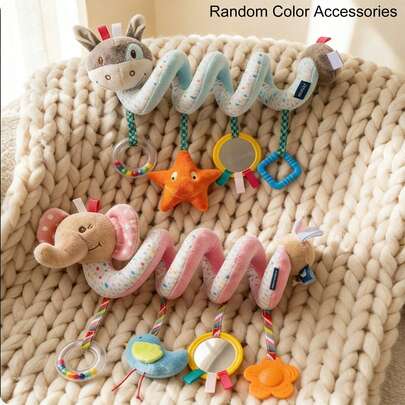 1pc Baby Doll, Suitable For Stroller And Car Seat, Donkey & Elephant Plush Decor, Fit For Newborn Baby Boys And Girls, Essential For Infants, Soft Activity Doll, Suitable For Babies 3 Months+, Best Gift For Expectant Mothers, Suitable For Christmas, Halloween, Birthday, Ramadan Party, Etc.