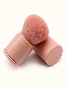 1支可伸缩化妆刷，面部化妆工具，粉底刷，遮瑕刷，腮红刷，修容刷，腮红刷，古铜粉刷，散粉刷，单支腮红刷 - 粉色 - 查看 4