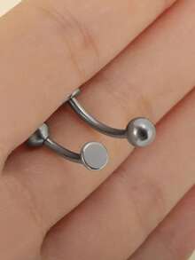 14G Floating Belly Button Rings Floating Belly Rings Flat Back Belly Rings,8/10/12/14mm Flat Back Belly Button Rings Floating Navel Piercing Jewelry Belly Button Rings Titanium Steel G23 Floating Belly Button Rings Flat Back Navel Rings Piercing Jewelry, Long Belly Rings Internal Threaded Navel Ring Hypoallergenic Belly Piercing Body Jewelry For Women Men Navel Barbell Stud Body Piercing - Silver - View 3