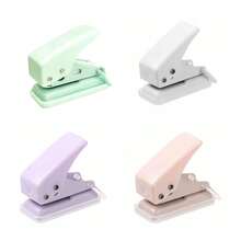 4Pcs Single Hole Punch 10 Sheets Circle Punch Capacity Mini 1/4 Inch Hole Puncher With Non-Slip Removable Base For Crafts Scrapbooks - A - View 2