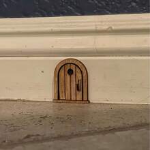 1pc 2D Flat Vintage Wooden Fantasy Mouse Door Hanger - No Power Needed, Easy Installation, Suitable For Easter, Halloween, Christmas Decoration, Quirky Living Room Decor, Ideal For Fantasy Enthusiasts And Cute Home Accents - 1PC - View 8