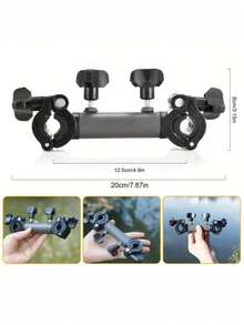 1 pieza de marco de paraguas tipo tanque, marco de paraguas multifuncional, marco de paraguas universal, conector de abrazadera fija para balsa de paraguas universal - Negro - Ver 3