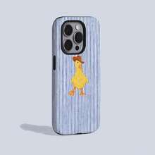 Denim Style Blue Striped Duck Pattern Phone Case, Suitable For IPhone 17, 16, 15, 14 Pro Max, Plus, 13, 12, 11 - Multicolor - View 2