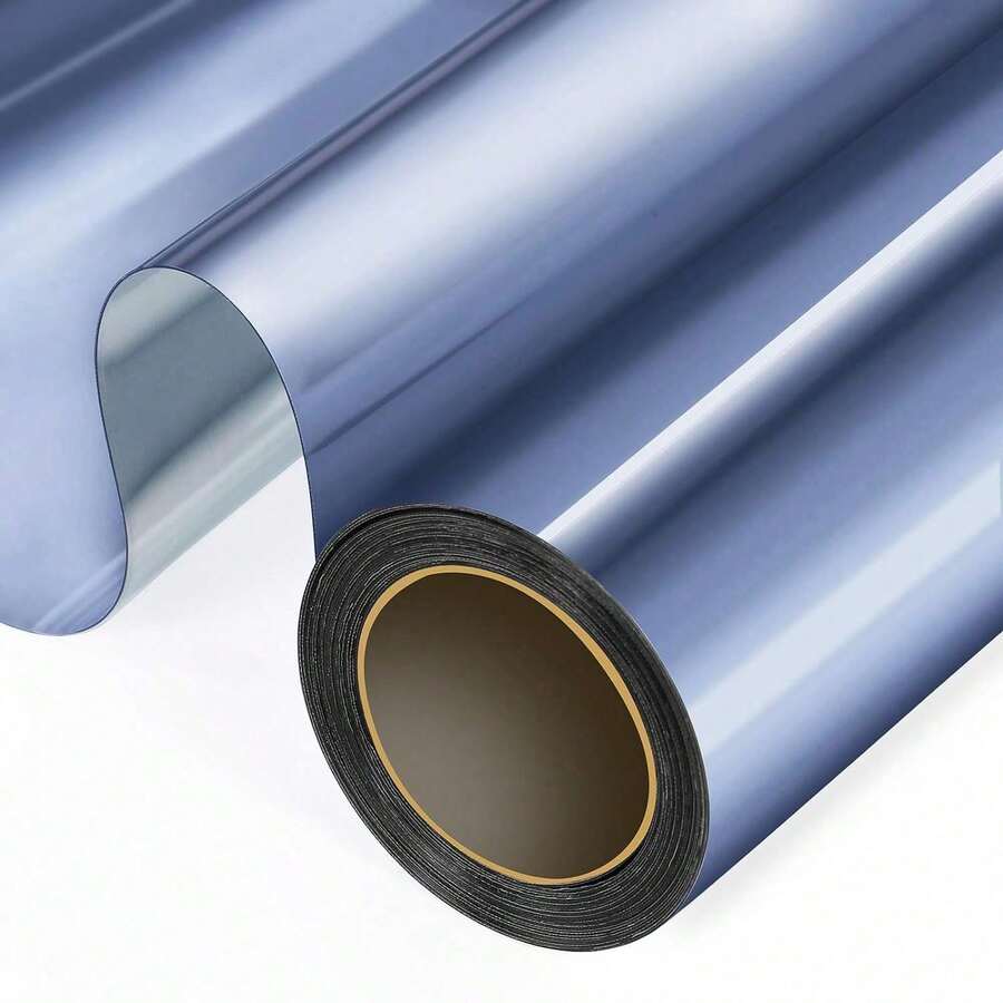 Película Espejo Privacidad Para Ventana Antirayas 5m X 50cm, Aísla el calor y los rayos UV,Película reflectante para ventanas - Azul - Ver 1