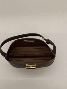 极简主义女士手提包，韩版时尚单肩包，新款休闲斜挎包 - 咖啡 - 查看 5