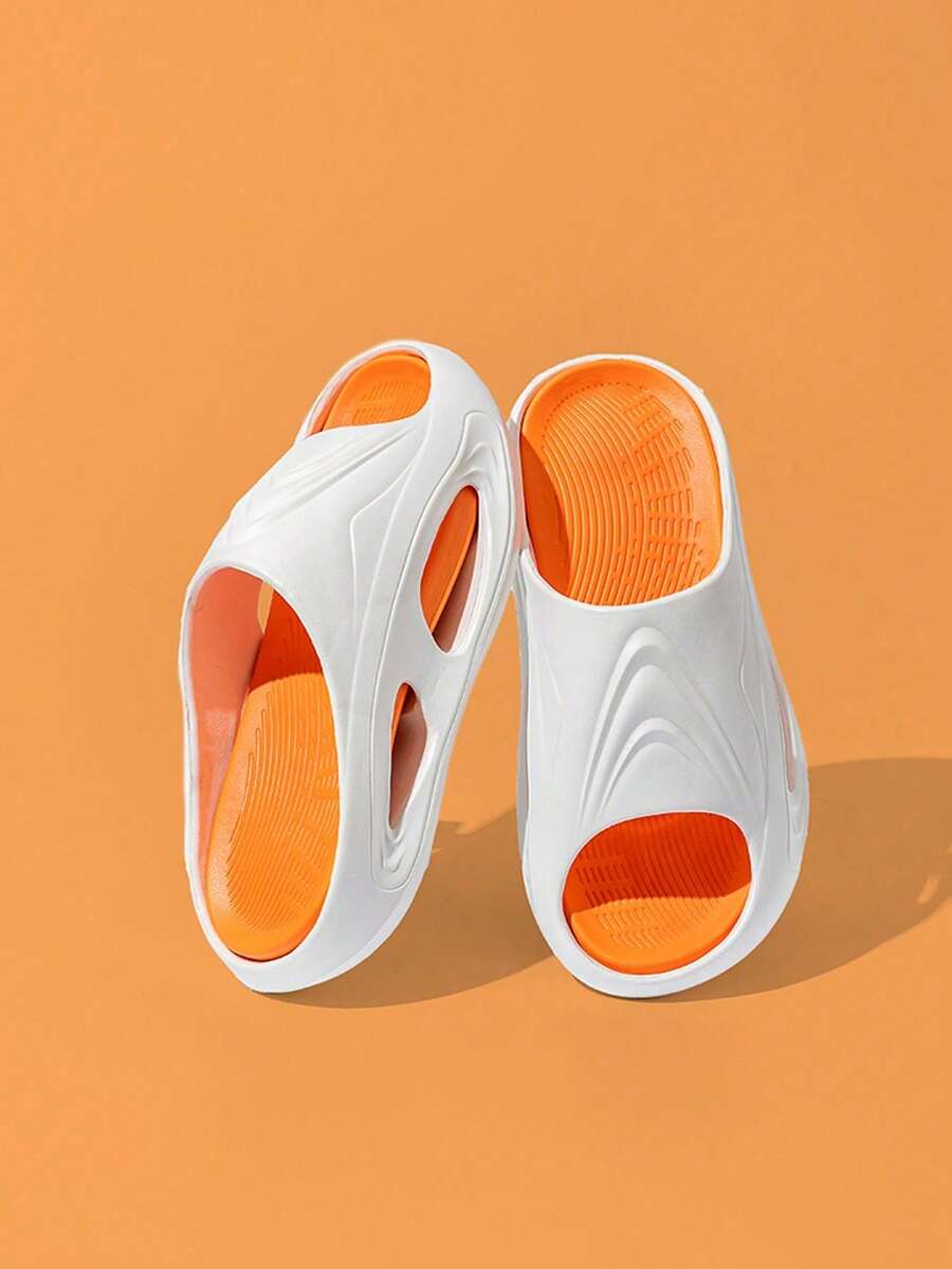 Autumn/Winter Warm Anti-Slip Indoor Slippers, Christmas & Halloween Deer & Christmas Tree Embroidery Warm House Slippers - Brown - View 1