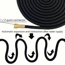 1pc High Pressure Car Wash Water Gun, Expandable Garden Hose Set, Watering & Cleaning Soft Hose Kit - A - View 4