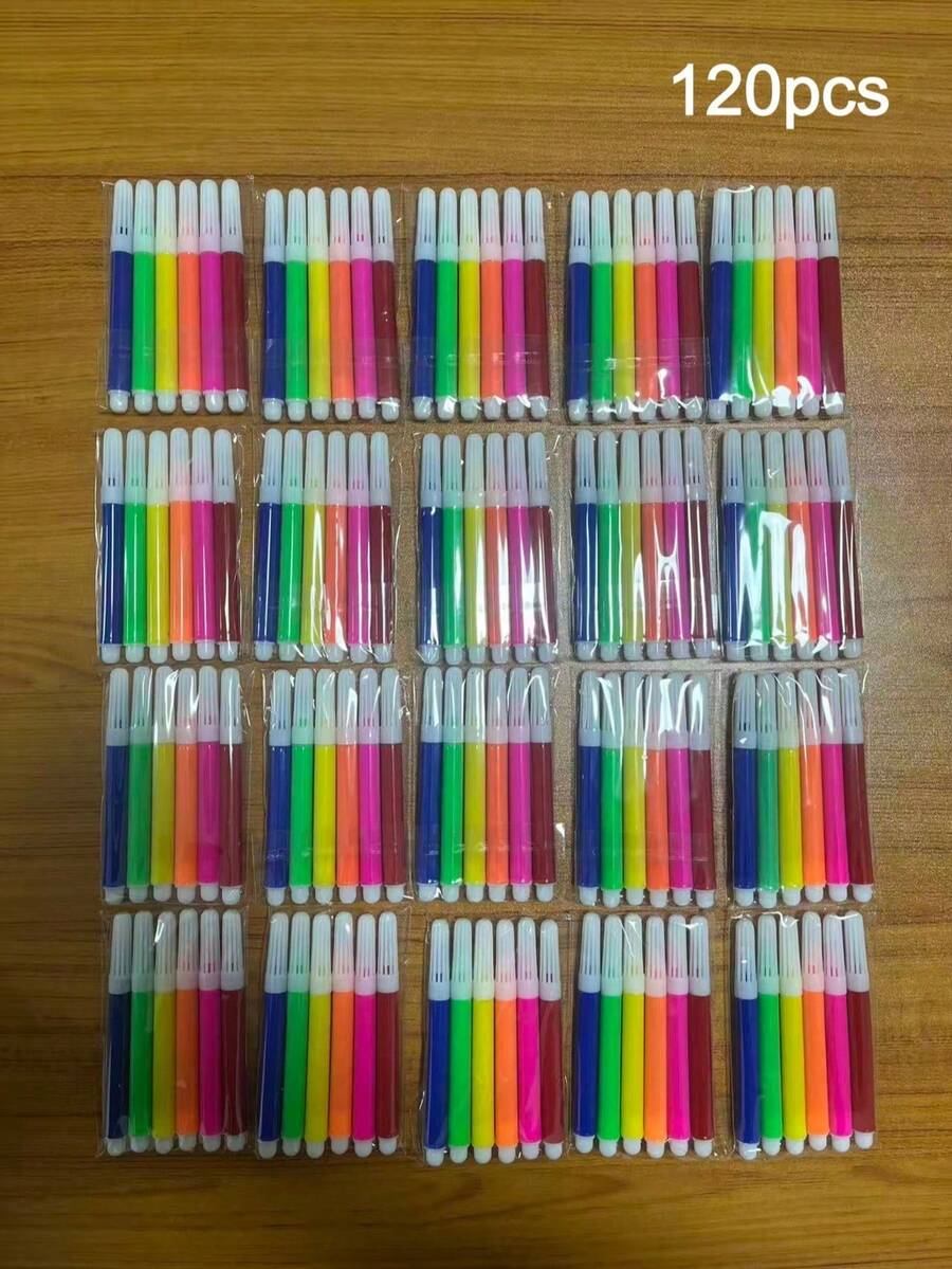 Bút dạ mini, 6/12 màu, nhỏ gọn, thích hợp để vẽ, tô màu, đánh dấu và ghi chú. - Nhiều màu - Xem 1