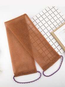 1pc African Loofah Sponge, African Exfoliating Bath Back Scrubber Towel With Drawstring, Mesh Body Scrub Sponge With Rope Handle, Unisex Long Exfoliating Bath Sponge, Multi-Functional Exfoliating Face Towel, Elastic Back Scrub Towel, Suitable For Bathing, Skin Cleansing And Massage - Multicolor - View 9