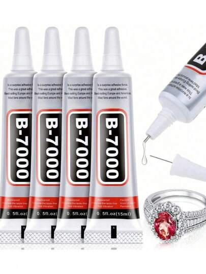 Lim för strass, 3 st. 15 ml starkt lim B-7000 smyckespärllim med precisionsspets, snabbtorkande, glittrande lim för smyckestillverkning, kläder, tyg, skor, gör-det-själv-pyssel, nagelkonst, eller 110 ml/50 ml/25 ml smyckelim för gör-det-själv-pyssel, smink, skor, smyckestillverkning, nagelkonstlim