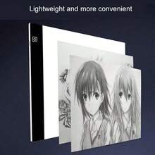 Mesa de luz A5/A4/A3 LED para fotocopiado, tablero de dibujo para estudiantes, mesa de copia con transmisión de luz, brillo ajustable, tablero de copia, juguetes de pintura - A - Ver 7