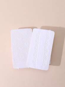 2pcs/Set Baby Girls' Sweet Lady Style Heart Jacquard Mesh Leggings, Suitable For Girls' Daily Wear In Summer - White - View 8