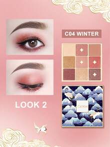 CATKIN Eyeshadow Palettes Sparkly Eyeshadow Matte And Glitter Makeup Matte Shimmer Highly Pigmented Makeup Palettes Eye Shadow 9 Colors Neutral Cosmetic Eye Shadows C04 Winter - C04 Winter - 查看 9