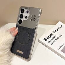 1 pièce Étui de téléphone magnétique de style minimaliste et populaire pour les affaires, convenant aux Galaxy S25 Ultra, Galaxy S24 Ultra, Galaxy S23 Ultra. Texture lisse, étui de couple, cadeau d'anniversaire, compatible avec les téléphones . Étui de protection pour téléphone avec texture magnétique Galaxy, matériau PC sans cadre. - Multicolore - Voir 110