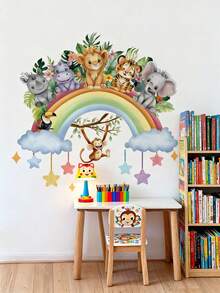 1 pieza/3 piezas - Papel tapiz - Pegatinas decorativas para paredes para habitaciones de niños/niñas, guardería, dormitorio, sala de estar, ventana - Decoración creativa y linda para la habitación de los niños - Multicolor - Ver 1