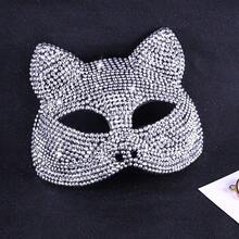 1 chiếc mặt nạ mắt mèo đính đá lấp lánh, mặt nạ hóa trang pha lê lấp lánh, thích hợp cho Halloween, cosplay và các bữa tiệc theo chủ đề. Mặt nạ mắt mèo lấp lánh, mặt nạ pha lê thủ công dành cho nữ, món quà lý tưởng cho lễ hội hóa trang, đám cưới và tiệc năm mới. - Nhiều màu - Xem 4