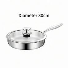 1 pieza Sartén antiadherente de acero inoxidable de 3 capas, apta para todo tipo de cocinas, calentamiento rápido y uniforme, sartén para panqueques, compatible con cocina de inducción, utensilios de cocina, wok, apta para lavavajillas, sartén antiadherente, sartén pequeña, sartén antiadherente con tapa, olla de cocina, sartén con panal, utensilios de cocina modernos, sartén de moda, sartén de alta calidad, utensilios de cocina duraderos, menaje de cocina multifuncional, sartén antiadherente, uso profesional de chef, cocina diaria, hogar y vida, cocina y comedor, utensilios y piezas de cocina - Ver 13