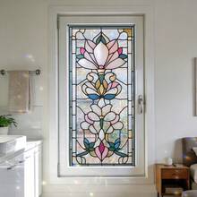 1/6 miếng phim dán kính cửa sổ họa tiết hình học tối giản phong cách retro, làm bằng nhựa PVC, có thể tái sử dụng, thích hợp trang trí phòng tắm, phòng ngủ, văn phòng, phòng ăn và ban công. - Bộ lọc màu hình học - Xem 4