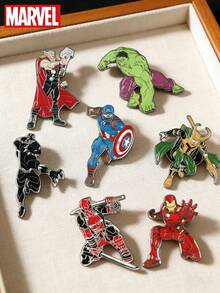 Marvel Bộ sưu tập 1/7 huy hiệu kim loại chính thức của Avengers, dùng để cài áo khoác, ba lô, trang trí cá nhân, quà tặng sinh nhật/Ngày Valentine cho bạn bè, gia đình và người hâm mộ. - Biệt đội Avengers - Xem 2