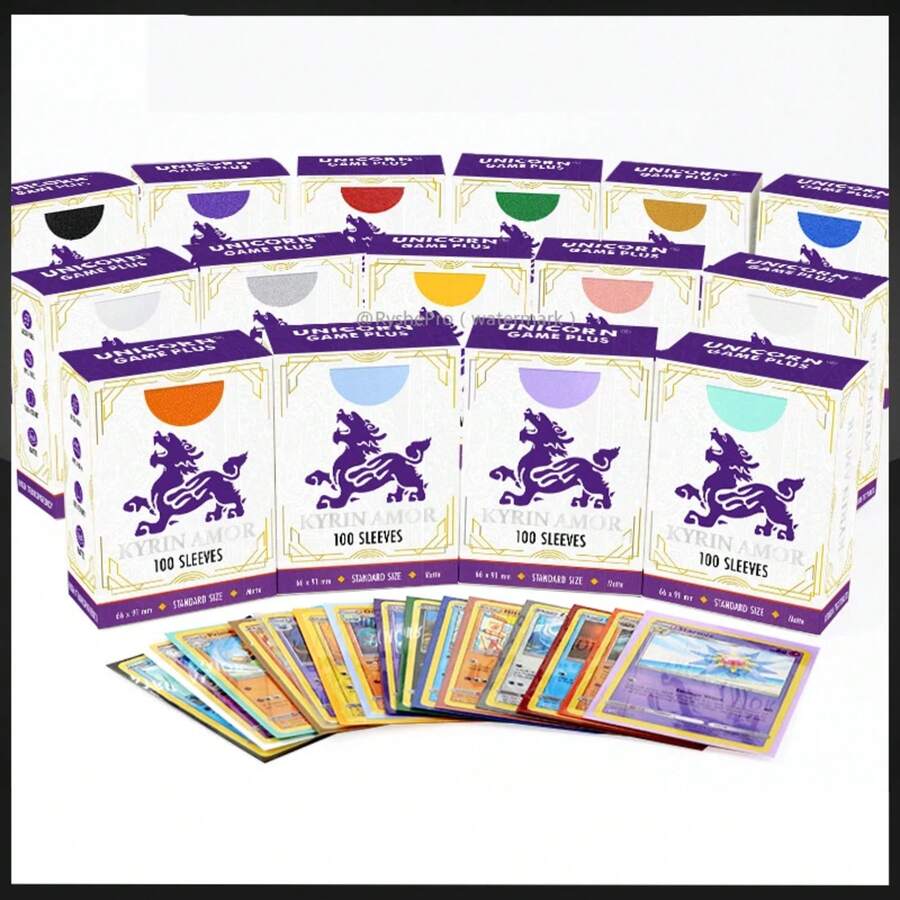 Fundas para tarjetas de tamaño estándar Fundas protectoras para tarjetas resistentes Golpeantes perfectos Protege tus tarjetas comerciales para tarjetas TCG y deportivas 9X9G - Verde hierba - Ver 1