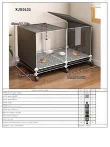 Transparent Visible Chick Rearing Cage With Wheels, Removable Pull-Out Tray, Easy To Clean, Small Chicken Duck Pet Cage - Multicolor - View 14