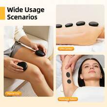 OUKANING 18 Hot Stones For Massage Massage Set With Massaging Rocks Portable Box For Spa Warming Therapy Massage - 1 - View 2