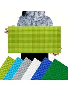 1pc 51cm X 25.5cm Large Building Blocks Base Plate, Multiple Colors Available, Compatible With All Large Building Blocks, Perfect Holiday Gift - Multicolor - View 3