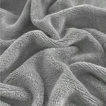 Single Size Fleece Sheet Set Measuring 165x228cm. Soft And Comfortable. - Grey - View 6
