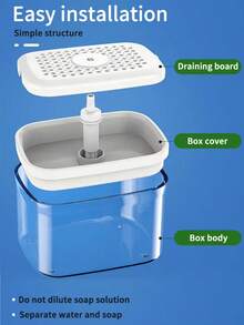 1 bộ 2 trong 1 đựng nước rửa chén và giá đựng bọt biển để bàn, có khay hứng nước nhỏ giọt có thể tháo rời. - Nhiều màu - Xem 9