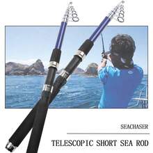 Fiberglass Telescopic Fishing Rod, Portable For Boat Fishing And Sea Fishing, Suitable For Multiple Water Environments, Durable And Lightweight - Blue - View 3