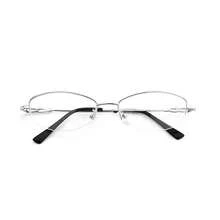 1副男女通用时尚艺术平光眼镜 - 銀色 - 查看 3