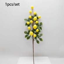 1/3/6 Stücke künstliche Zitronenzweige, 14 Zitronen, 60cm Länge, Material PE, künstliche Pflanzen, künstliche Blumen, saisonale Dekoration, Hochzeitsdekoration, Tischdekoration, Mittelstück, lebensechte Pflanzen, Raumdekoration, Bürodekoration, Gartendekoration, Innenraumdekoration, Partygeschenke, Deko für Wohnheim, Schule, Büro, Valentinstag, Osterdekoration, Heimdekoration - Verschiedenfarbig - Übersicht 11