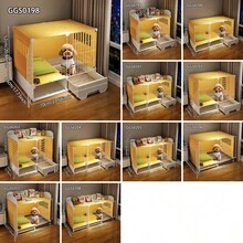 Modular Home Dog Cage With Pullout Tray, Small Pet Crate With Drawer, Suitable For Puppies, Teddy/Pomeranian And Other Small Dogs, Rabbits And Other Small Animals - Multicolor - View 11