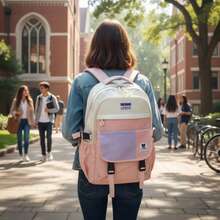 Mochila Escolar Faculdade Variedades de Cores - Rosa - Visão 2