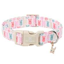 Limited-Time Offer A Bates Easter Basic Dog Collar With Rabbit Charm For Extra Small Girl Boy Dogs Colorful Bunny Pattern Adjustable Durable Soft Collars Festival Gift For Male Female Puppy - 2EasterRabbit - View 7