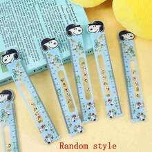 SNOOPY 1pc 2026 New Swinging Acrylic Ruler, Classic Comic "Peanuts Comics" Anime Peripheral, Essential Stationery For The Start Of School Season! 15cm Hard Ruler Design, Paired With Cute Cartoon Patterns, Fun Rocking Structure, Fun And Stress Relieving, Making Learning Easier. Fresh Blue Appearance, High Aesthetic Value And Durability - Multicolor - View 5